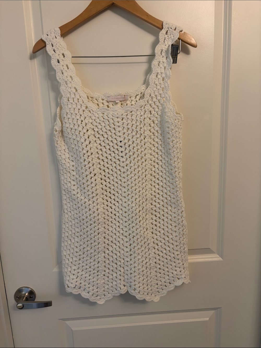 Olivaceous Cream Crochet Camisole Tank